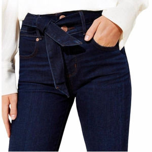 Loft Belted Skinny Jeans